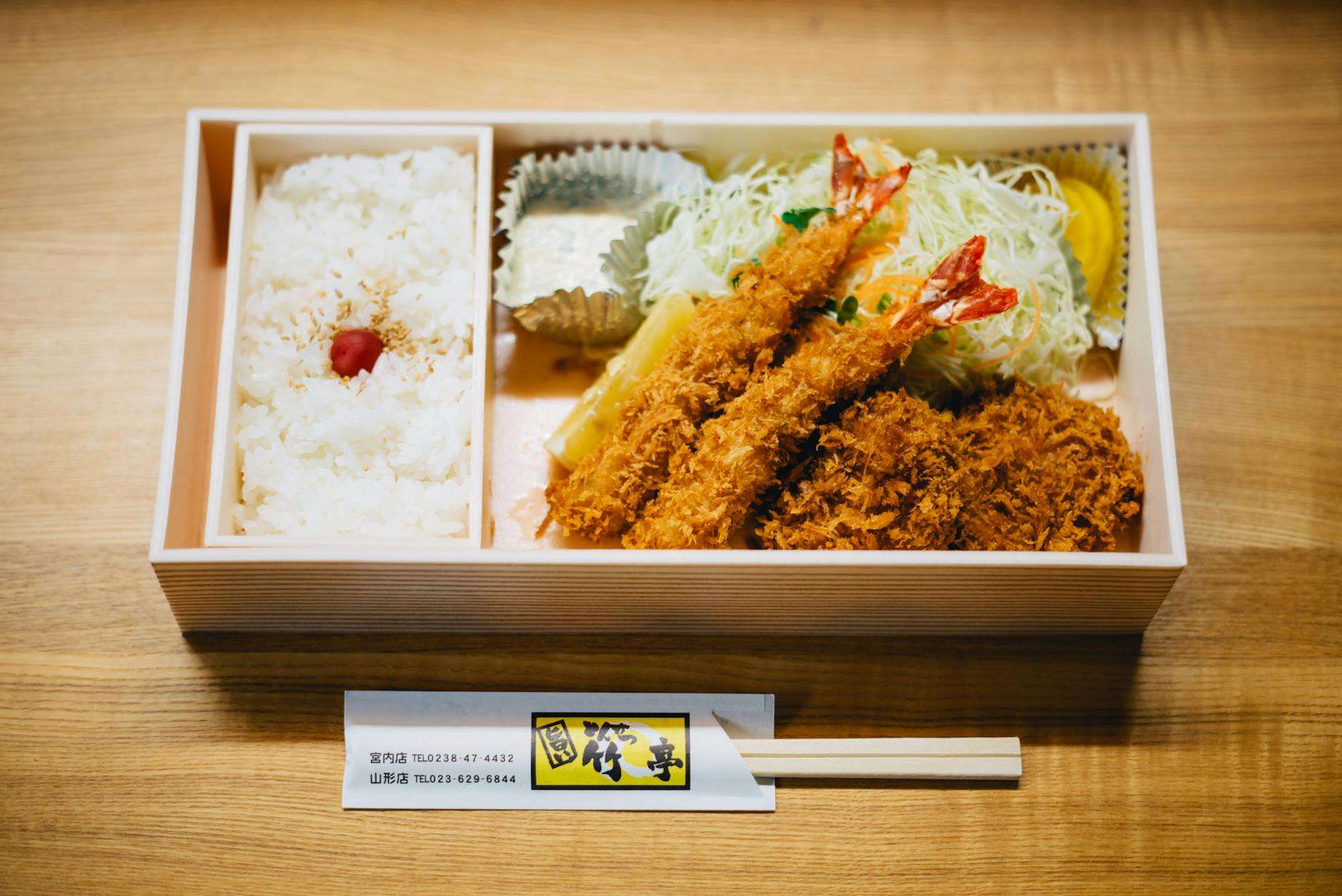 food in a table