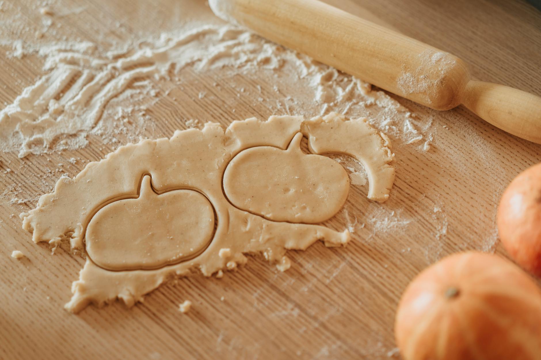 making-pumpkin-shaped-cookies